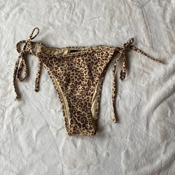 New! Free People x Thrills mild animal print string bikini bottom 19034 - Picture 5 of 11